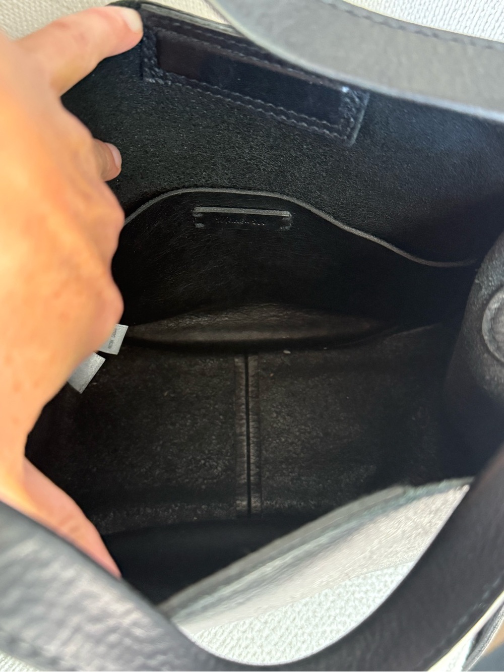 Madewell Sydney Black Leather Crossbody Handbag Removable Strap - Picture 4 of 8